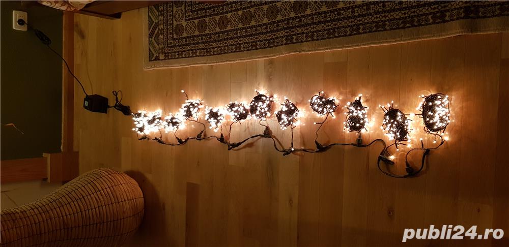Set perdele luminoase iluminat festiv ocazie 12 siruri 2x2,5m led cald