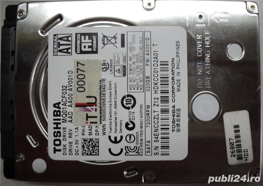 Hard Disk Sata 2,5" HDD-320 Gb Toshiba MQ01ACF032 Refurbished (Reset Factory)