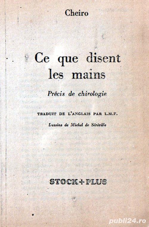 Ce que disent les mains - tratat de ghicit in palmă