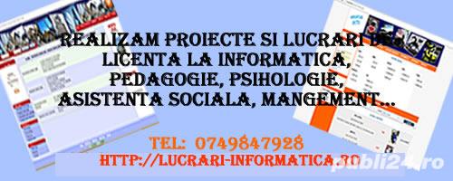 Lucrari de licenta pentru informatica- aplicatie web, site web, tehnologia informatiei,calculatoare