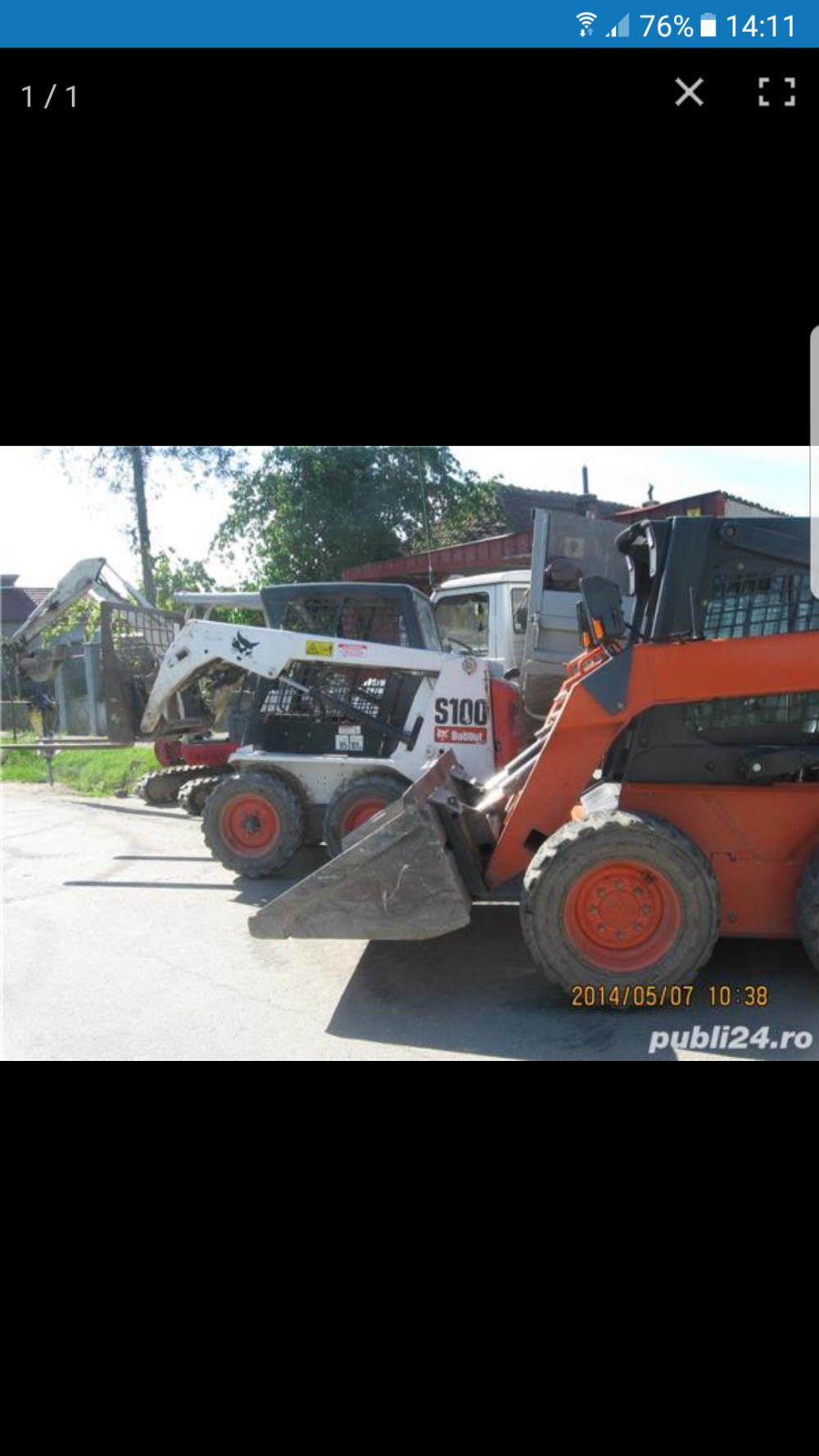 Lucrari cu utilaje si inchirieri Bobcat si Excavator  Miniexacvator  Cilindru compactor