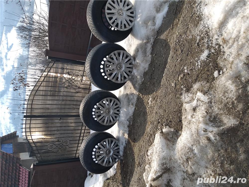 Jante tabla Wv 5×112 R15 + capace originale WV