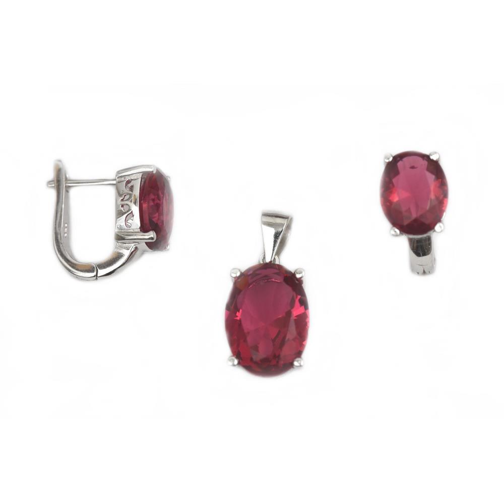 Set argint rodiat cu zirconiu ciclam - DA163