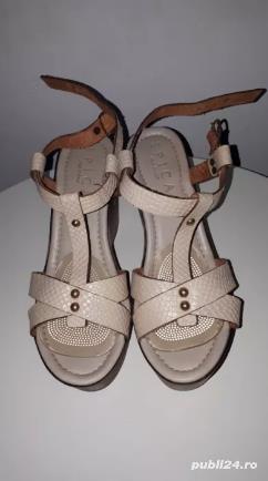 Sandale dama piele cu platforma 