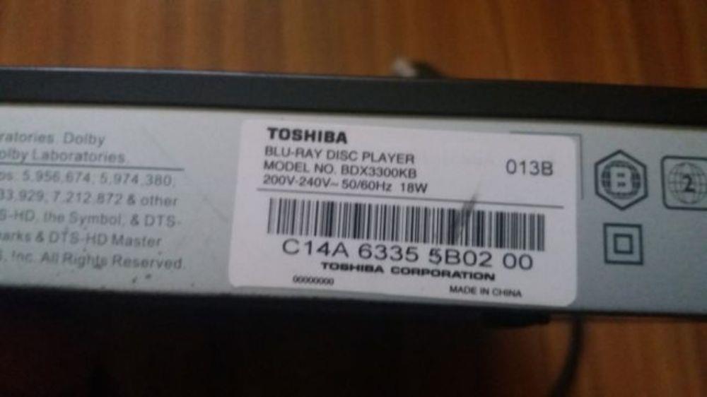 Blu-ray Player TOSHIBA BDX3300KB 