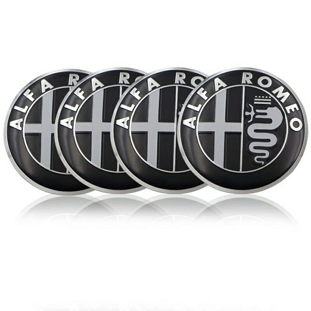 Alfa Romeo - set 4 embleme pentru jante de aliaj