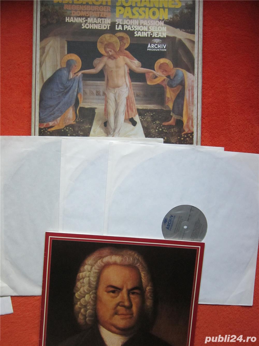 Vinil rar Bach:Johannes-Passion (Patimile dupa Sf. Ioan)-made Germany 1979