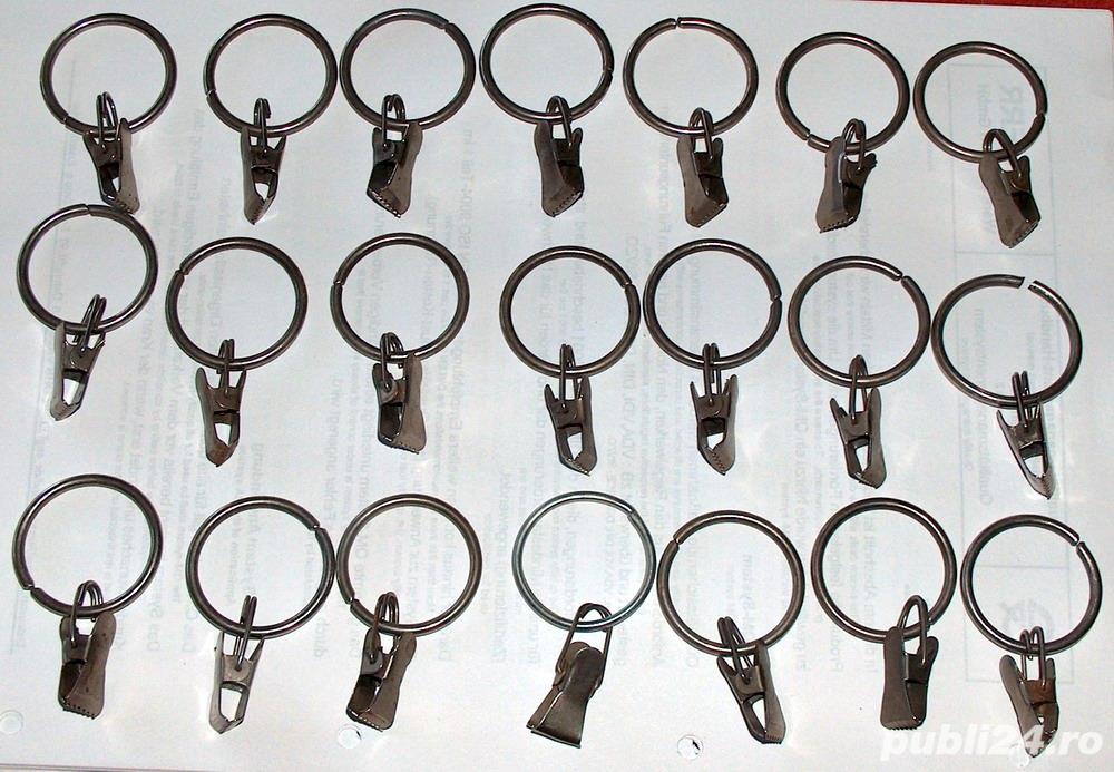 28 inele metalice cu clips pt. draperie (3 cm)