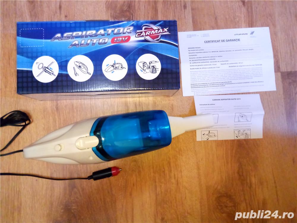 Aspirator Auto 60 w cu filtru de praf, 12 V, nou!