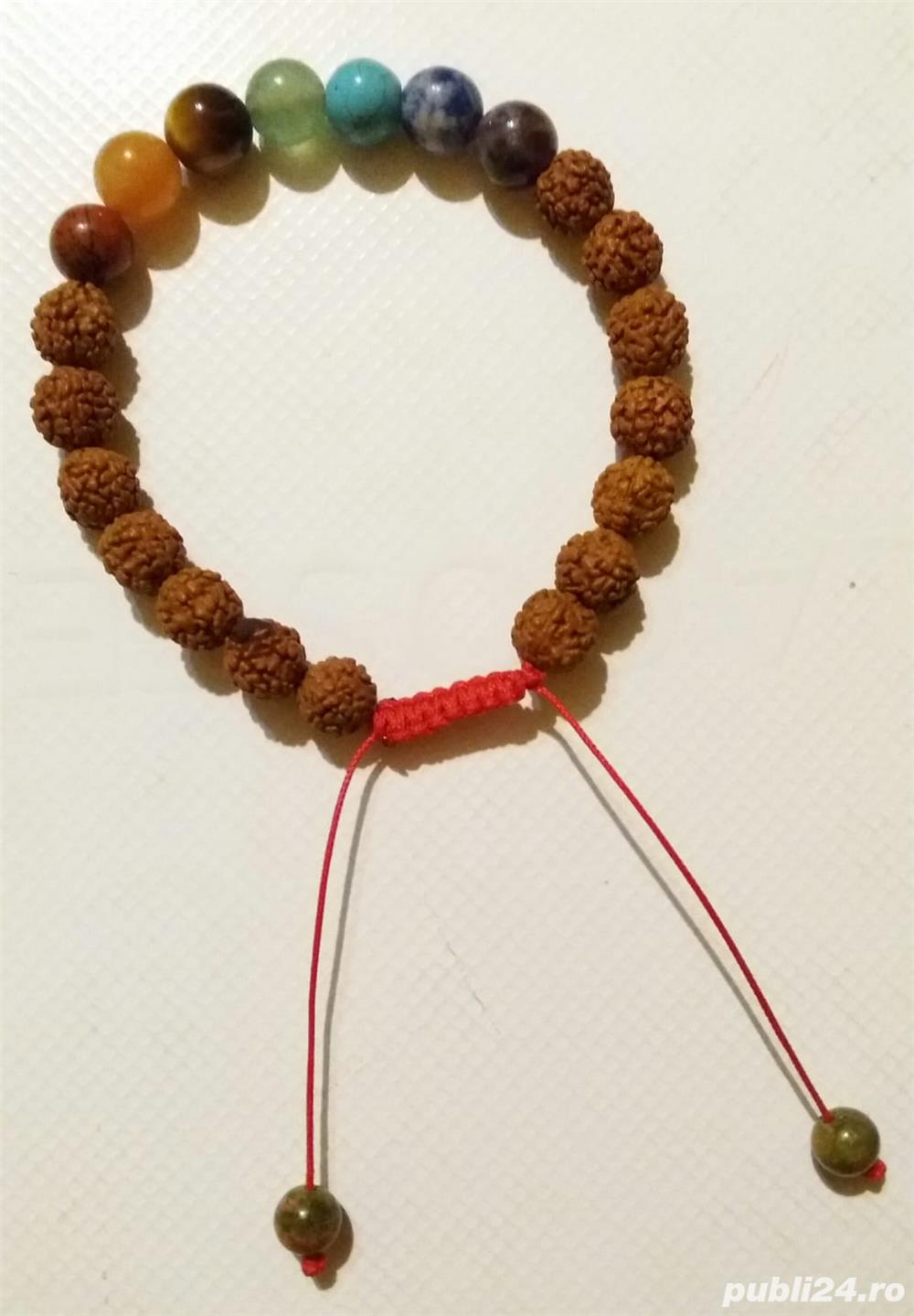 Vand bratari cu  RUDRAKSHA si PIETRE SEMIPRETIOASE, diverse modele