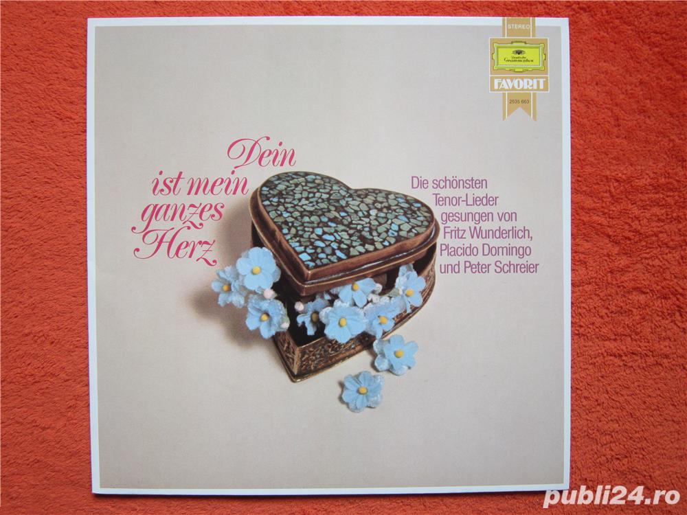 vinil Placido Domingo, Wunderlich, Schreier-Cele mai frumoase cântece