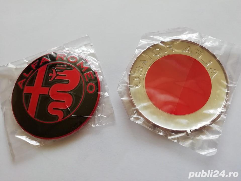 Set Embleme Alfa Romeo diametrul 74 mm capotă/portbagaj 