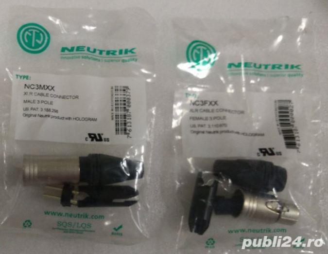 Conector XLR Neutrik - mufe XLR Cannon Neutrik Originale PowerCon Neutrik cablu microfon speakon