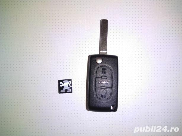 Carcasa Cheie Briceag Peugeot / Citroen cu Lama VA2 + emblema, CE0536