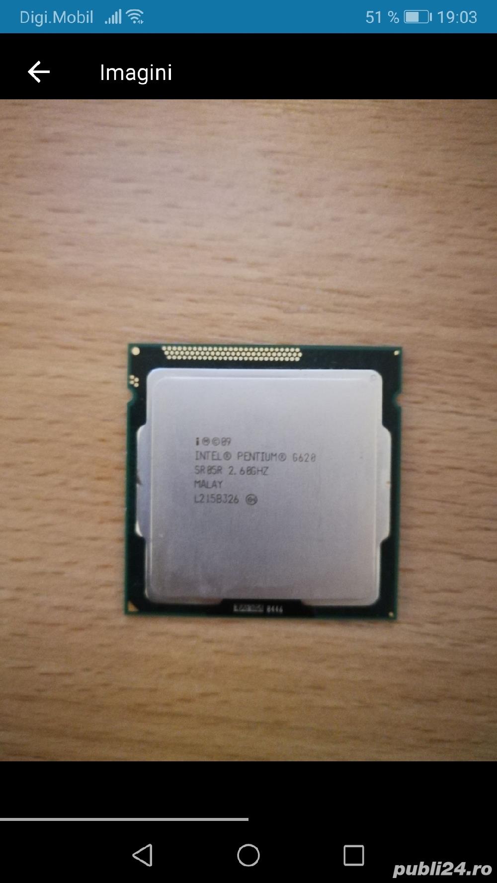 Vand Intel® Pentium® Processor G620, 2.60 GHz, 3M Cache, FCLGA1155