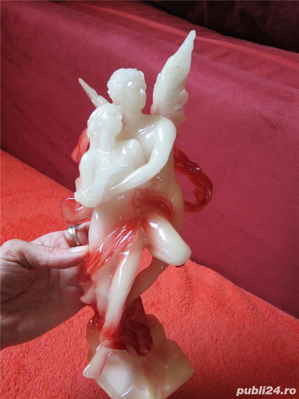 cadou rar inger Eros si Psyche mitologia greaca 31 cm resin epoxy Germania '80