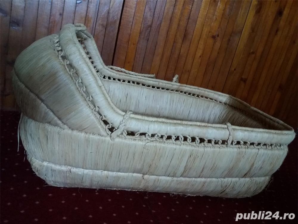 Cos-portbebe- palmier toquilla si bambus- executat manual- Ecuador