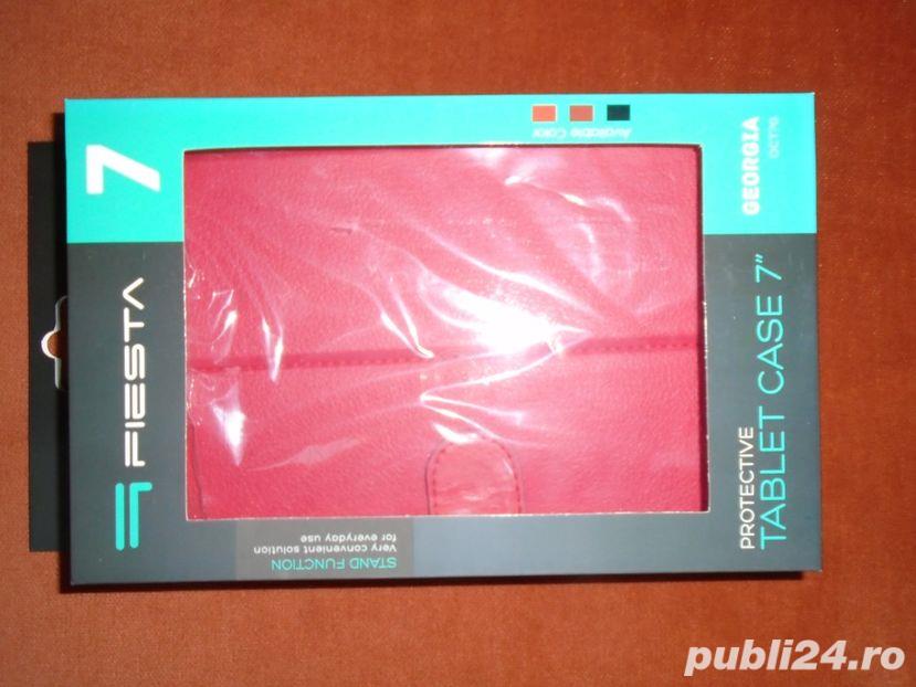 Husa noua  universala  pentru tableta 7 , rosie, din piele ecologica, Model FIESTA GEORGIA  MTE7003