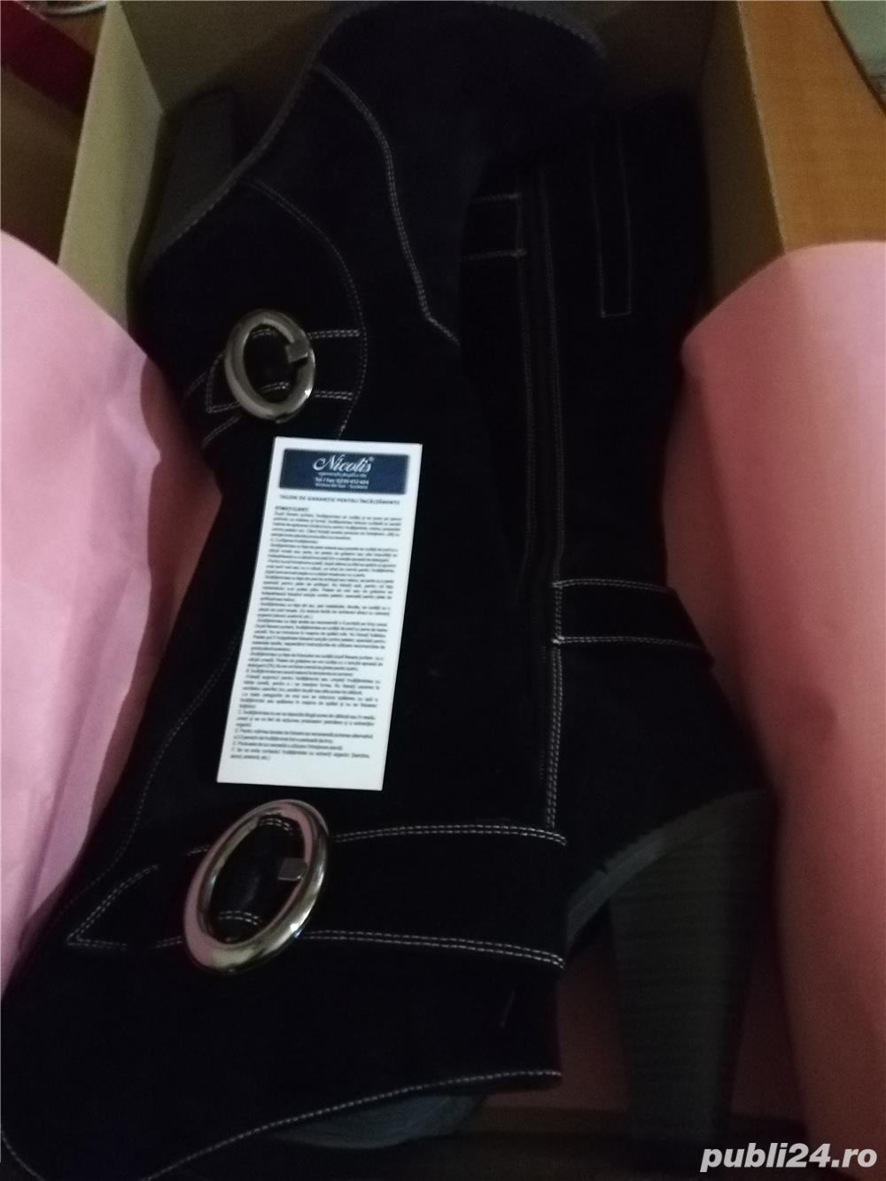 Cizma piele intoarsa noua, ocazie Cizma piele intoarsa noua, ocazie