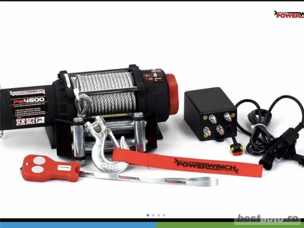 Troliu pentru ATV si UTV PW 4500 lb (2040kg) PowerWinch-NOU