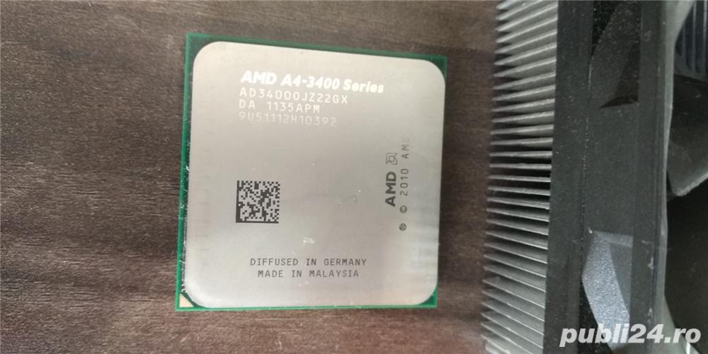 Procesor FM1 AMD A4-3400 Dual-Core 2.7GHz + Cooler  AMD A4-3400 Dual-Core 2.7GHz FM1 