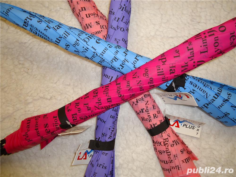 Umbrela fashion dama ploaie / soare stil retro maner incovoiat 