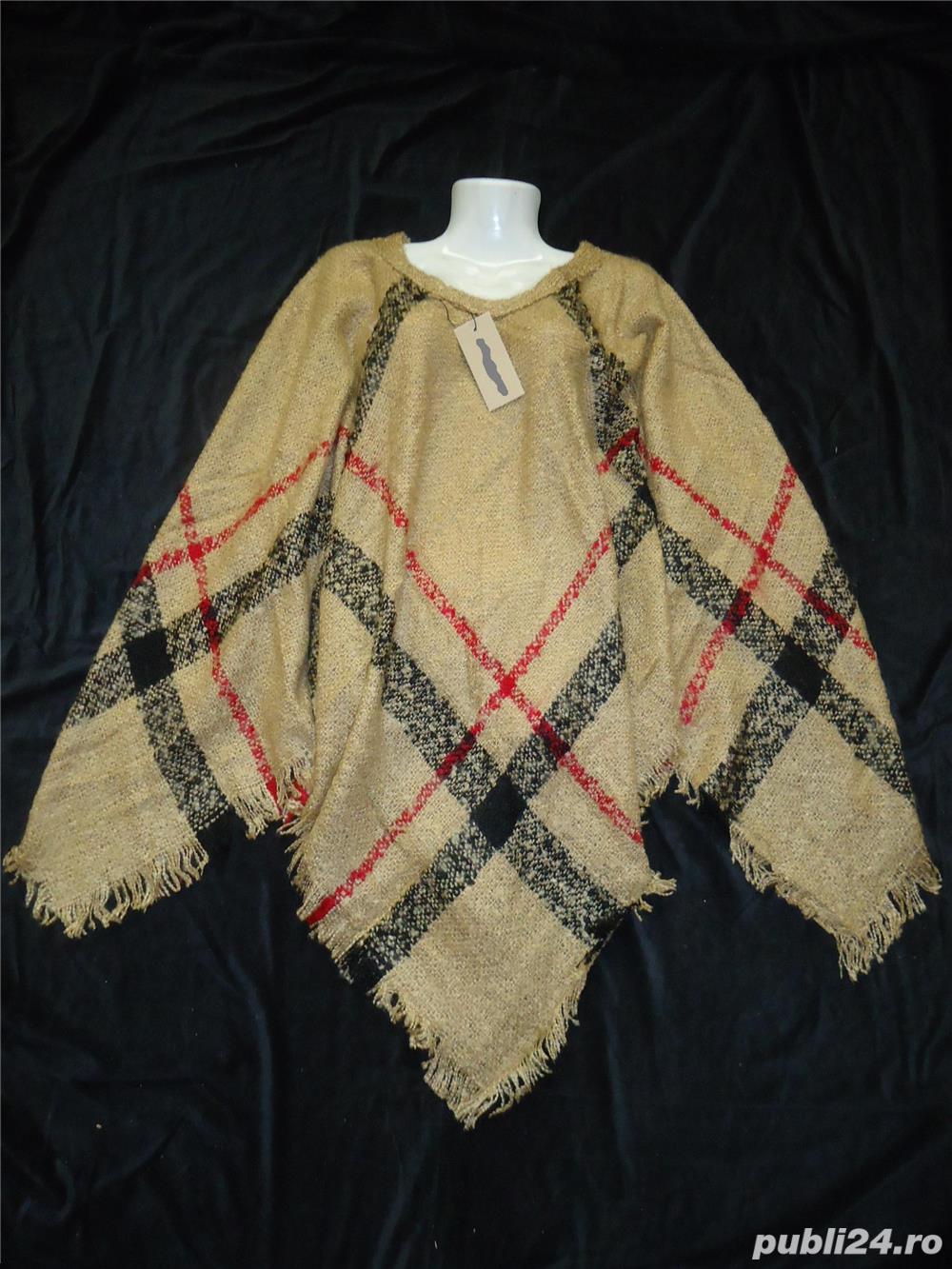 Pelerina dama poncho femei 100% lana tinuta casual office eleganta