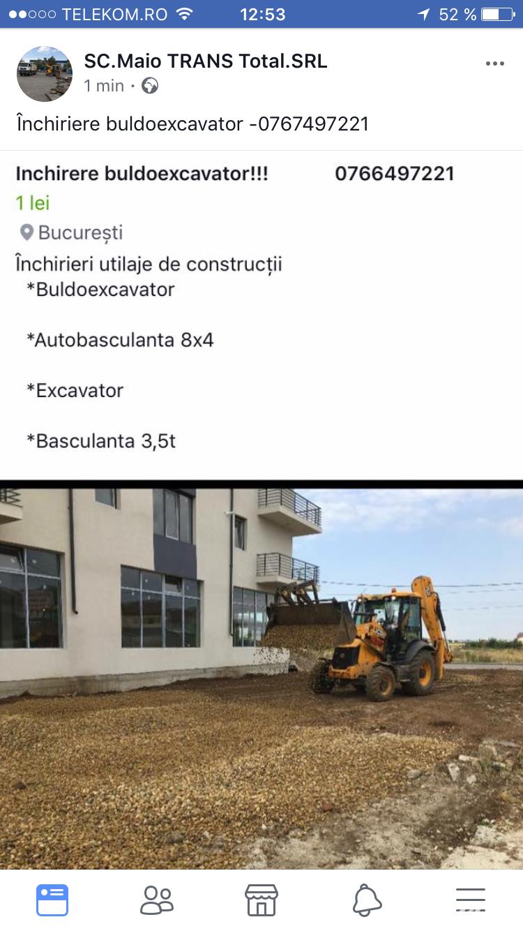 Închiriez buldoexcavatoare pt deszapaezire !!!