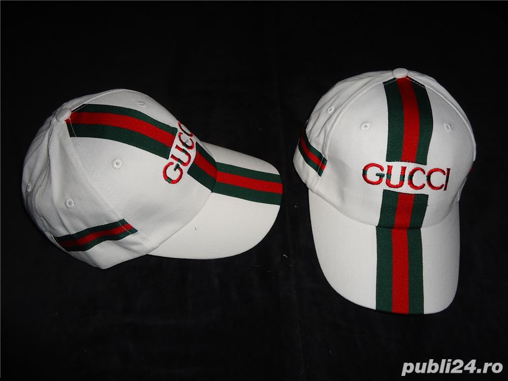 Sapca alba barbati bumbac logo rosu verde masura universala dimensiune reglabila