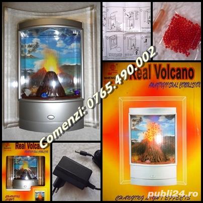 Lampa electrica veioza vulcan casa cabana restaurant terasa casa de vacanta decoratiuni interioare 