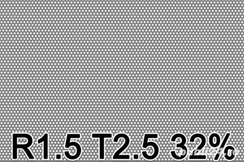 Tabla inox perforata 1x1000x2000mm R1.5T2.5 Rv1.5-T2.5 perforatie rotunda 1.5mm sita otel inoxidabil