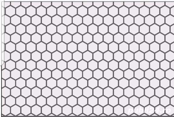 Tabla perforata otel perforatii hexagonale H6T6.7 1x1000x2000mm perforatie hexagonala 6mm gaurita 