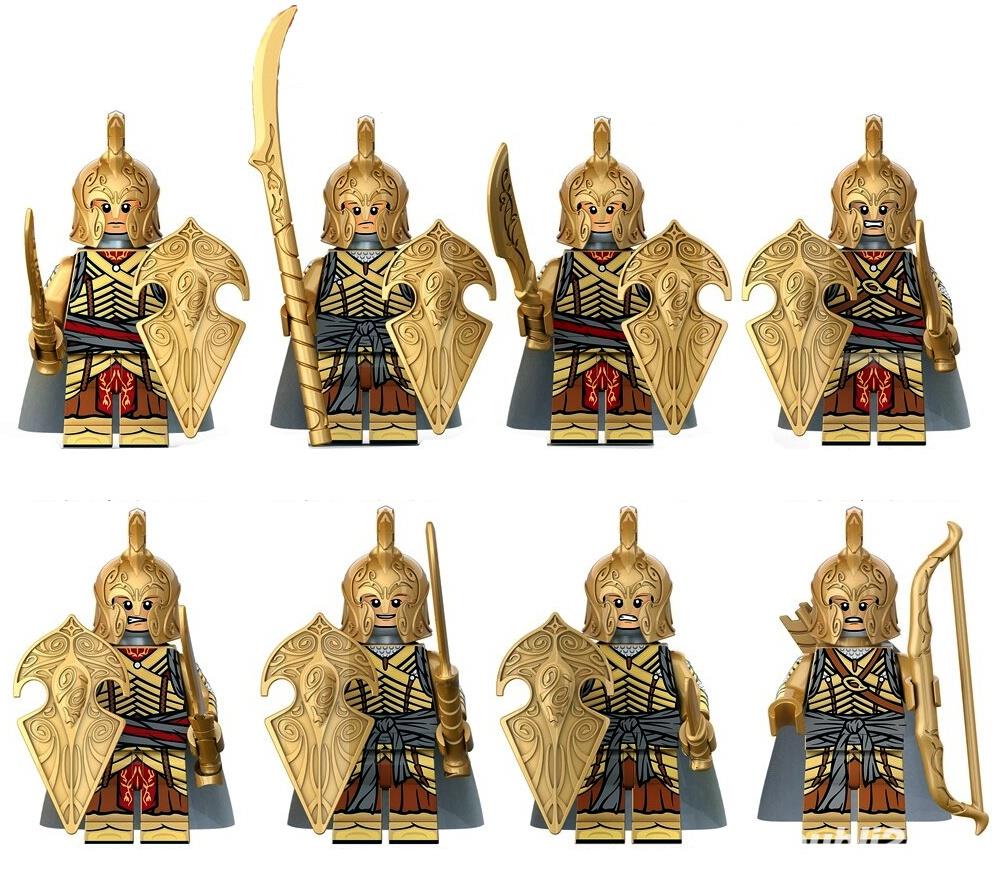 Set 8 Minifigurine tip Lego Lord of the Rings cu soldati din Noldor