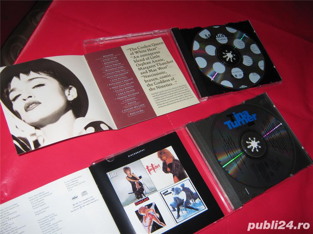 Madonna,tina turner,2 cd noi,originale,fabricate u.s.a,muzica de colectie,sunet de exceptie