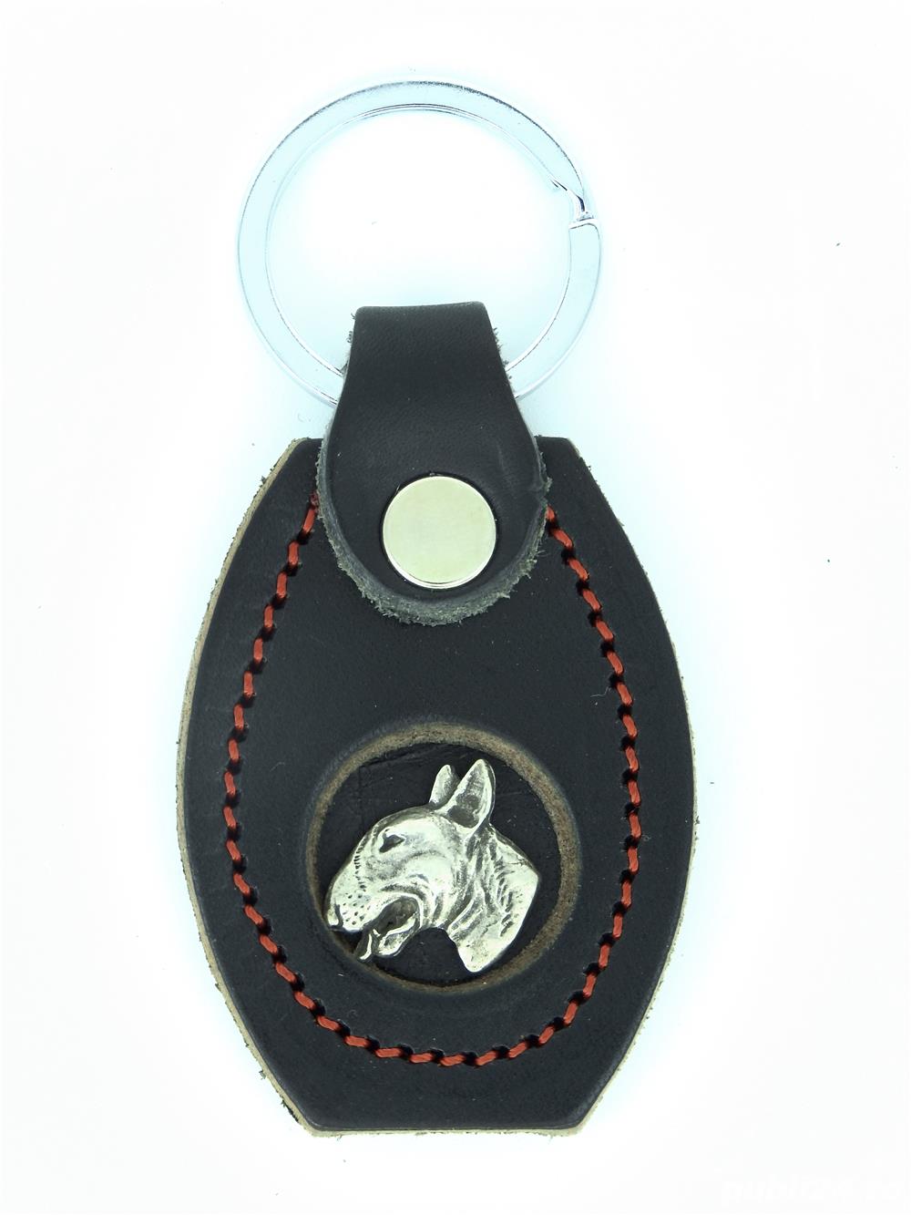 Breloc piele naturala Bull Terrier 