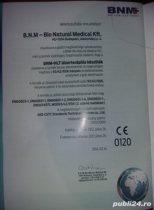 Ceas terapeutic laser BNM,Dispozitiv tip ceas cu aplicatoare laser cu efect antiagregant sangvin.T.G