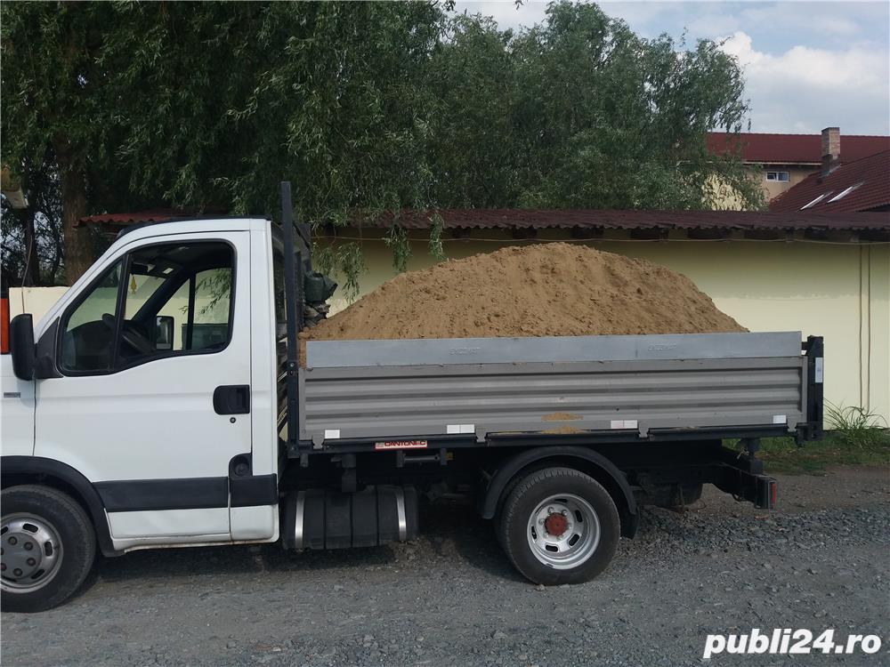 Aduc sort,balast, nisip,piatra concasata, pamant vegetal, mranita. ridic moluz vrac s-au la sacii. 