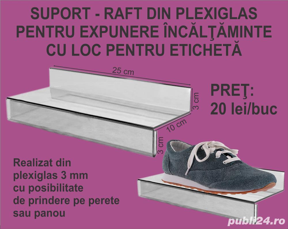 Suport - Raft din Plexiglas pentru expunere încălţăminte
