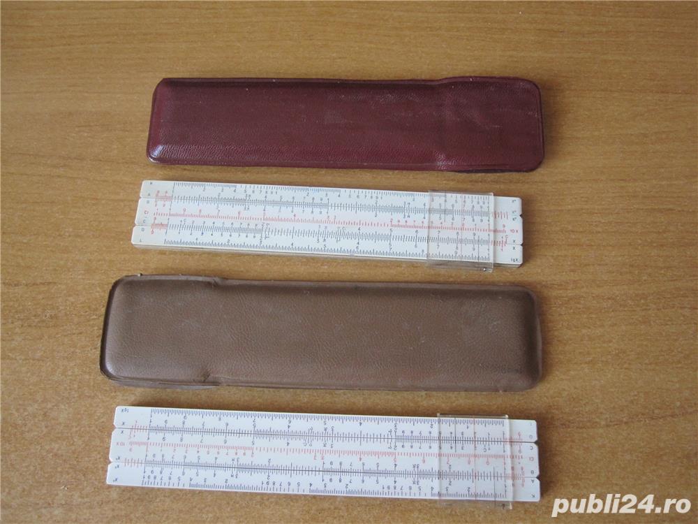 Două rigle de calcul Tehnolemn Timisoara 1971-ieftine