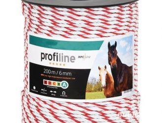 Rola fir gard electric, 200 m x 6 mm alb/rosu