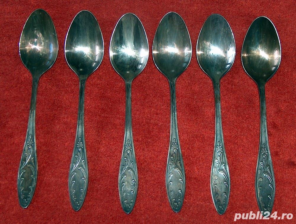 casetă cu 6 linguri aparent din argint