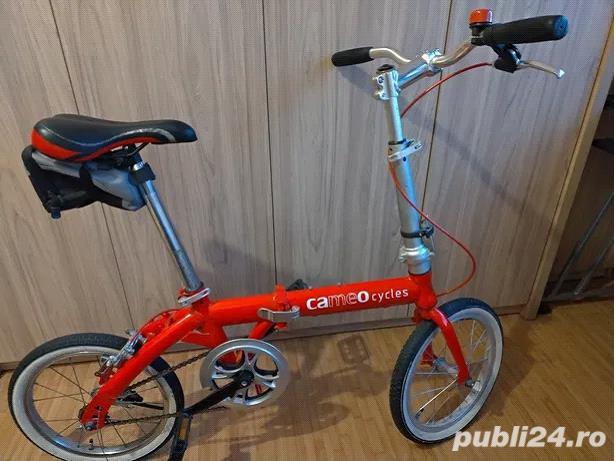 vand bicicleta pliabila rosie roti 16 inch vand bicicleta pliabila rosie roti 16 inch