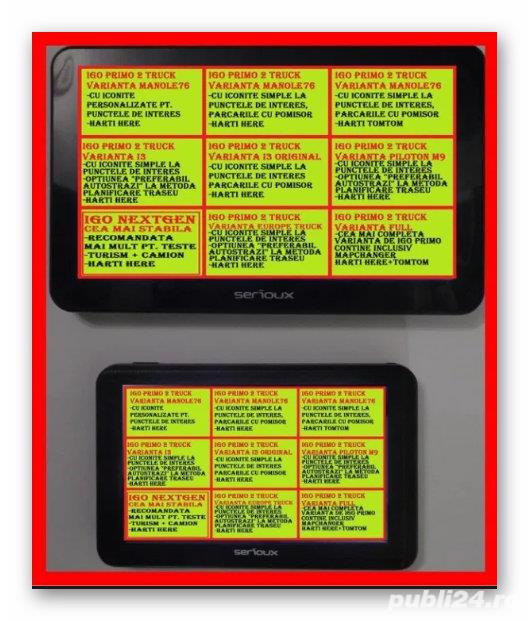 Cel mai bun GPS pt Camion Camioane de 5 sau 7 inch cu 4 sau 9 programe