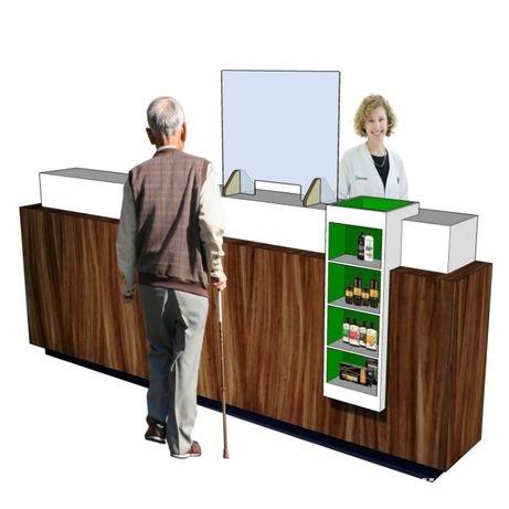 Panou Perete protectie plexiglas casierie, 71cm x 102cm Panou Perete protectie plexiglas casierie, 71cm x 102cm