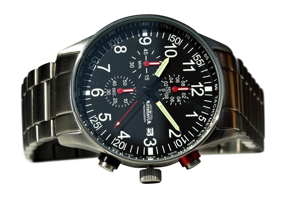   www autenticshop ro - Ceas Barbatesc ASTROAVIA Germania N31S cronograf pilot aviator Seiko Quartz