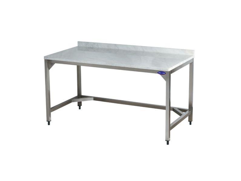  Masa lucru inox cu rebord si marmura 1400*700*850