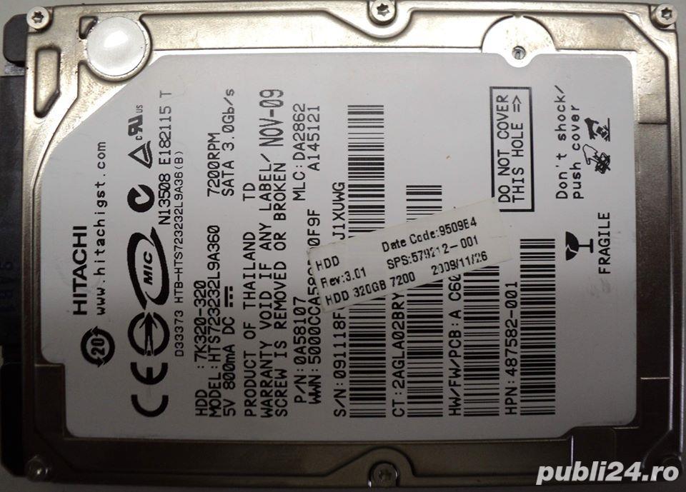 Hard Disk-HDD Sata Hitachi 320 Gb 2,5"-Defect CODE: 7K320-320