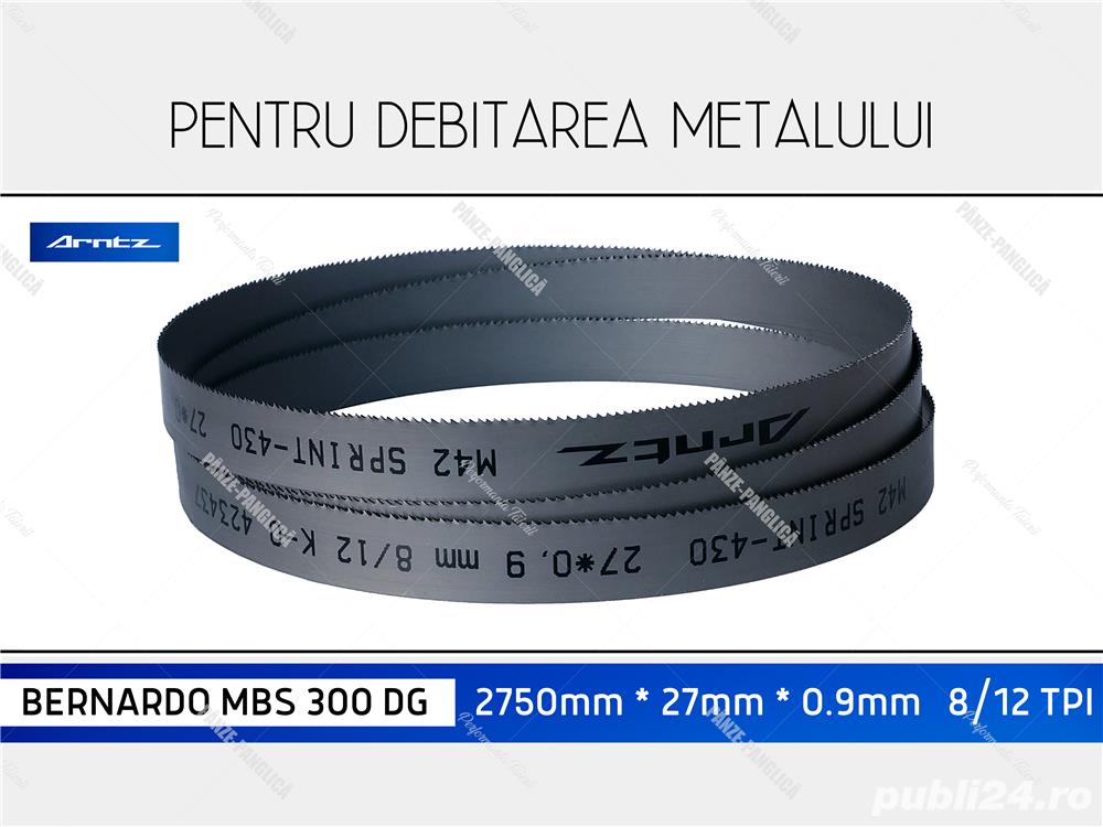 Panza 2750x27x8/12 fierastrau panglica banzic metal BERNARDO MBS 300DG