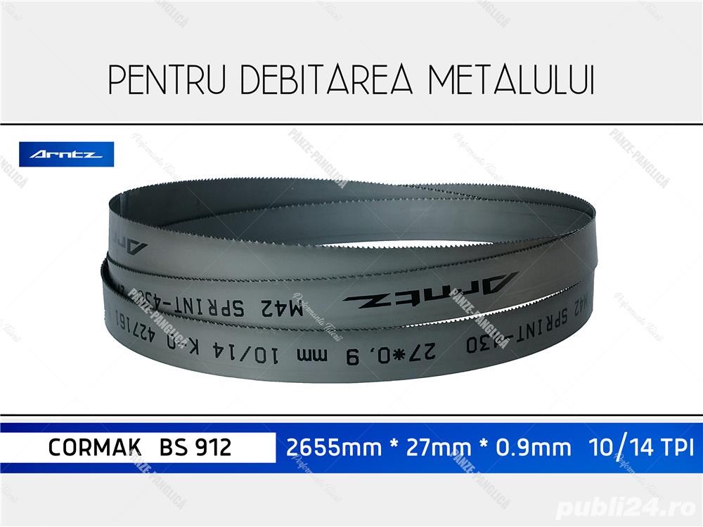 Panza 2655x27x10/14 fierastrau panglica banzic metal CORMAK BS 912