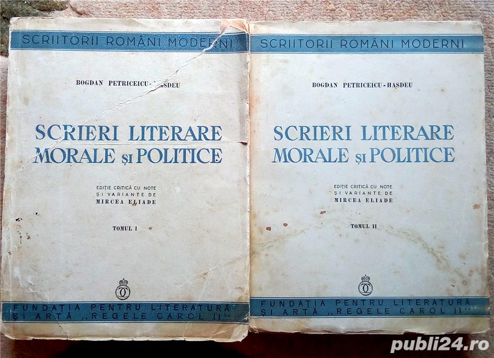 Scrieri literare, morale si politice, Hasdeu, 1937